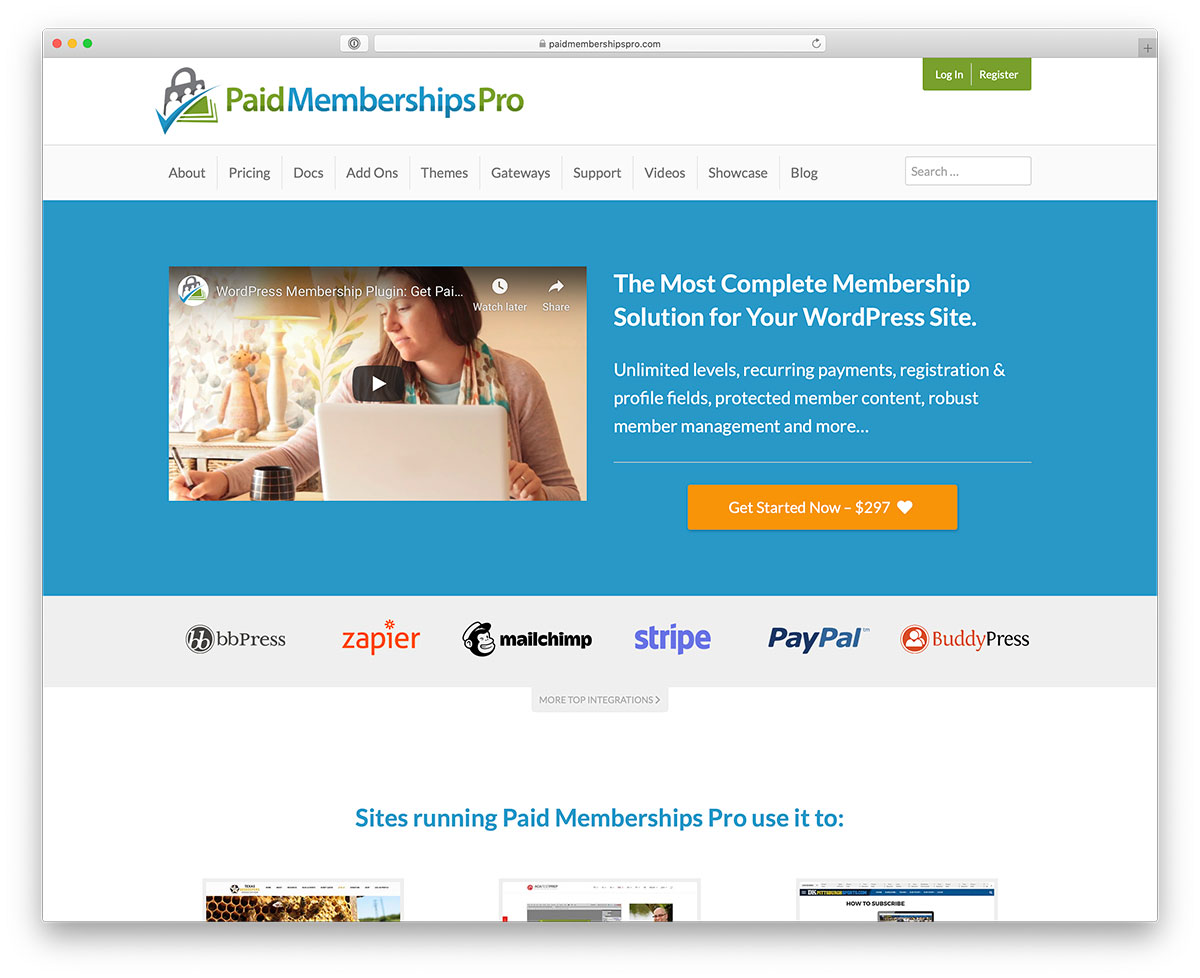 Paid membership management plugin for WordPress