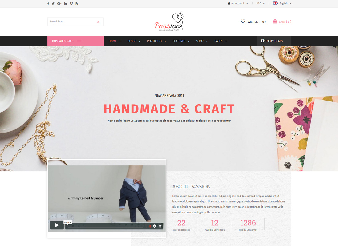 Passion | Handmade & Craft WooCommerce WordPress Theme