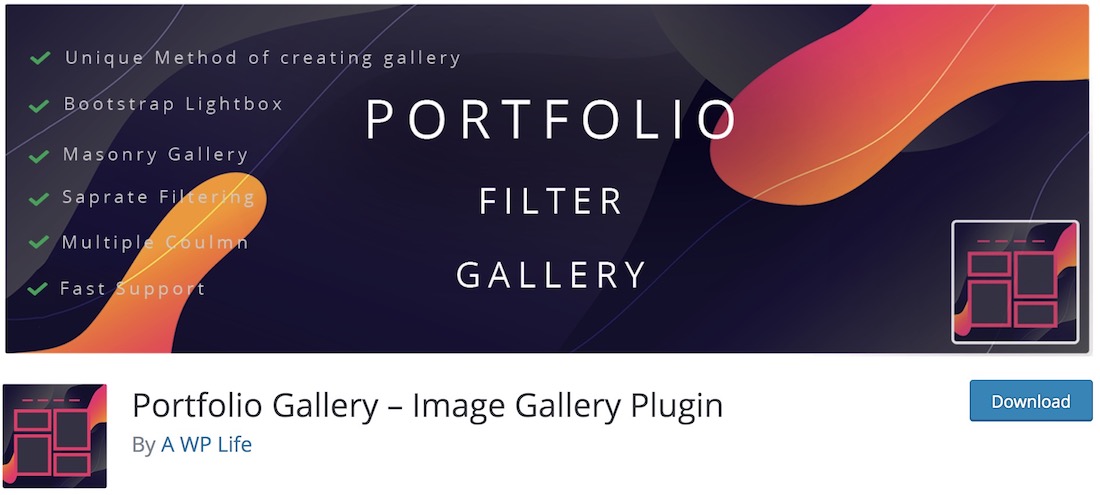portfolio gallery free wordpress plugin