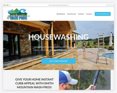 Pressure washing website examples