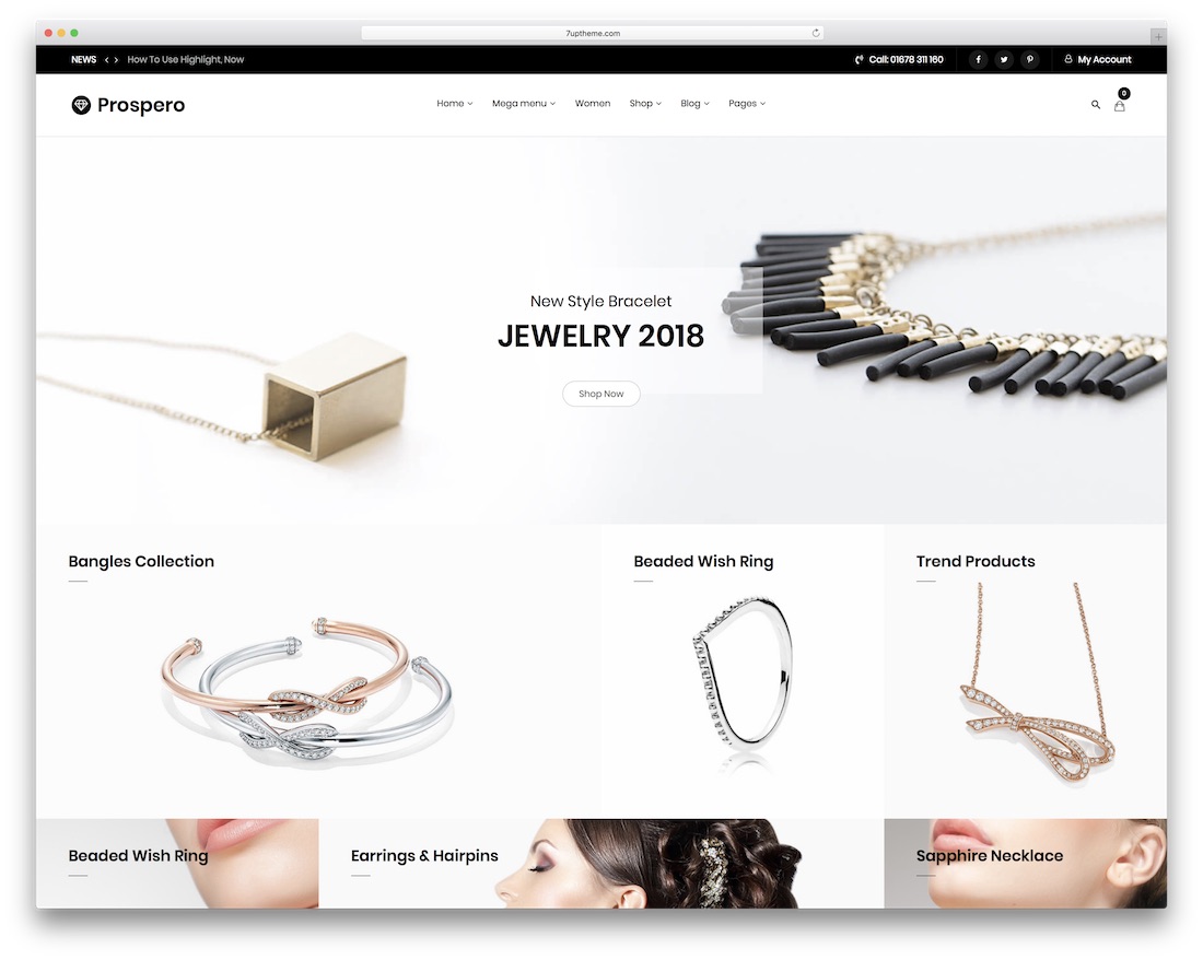 prospero jewelry wordpress theme