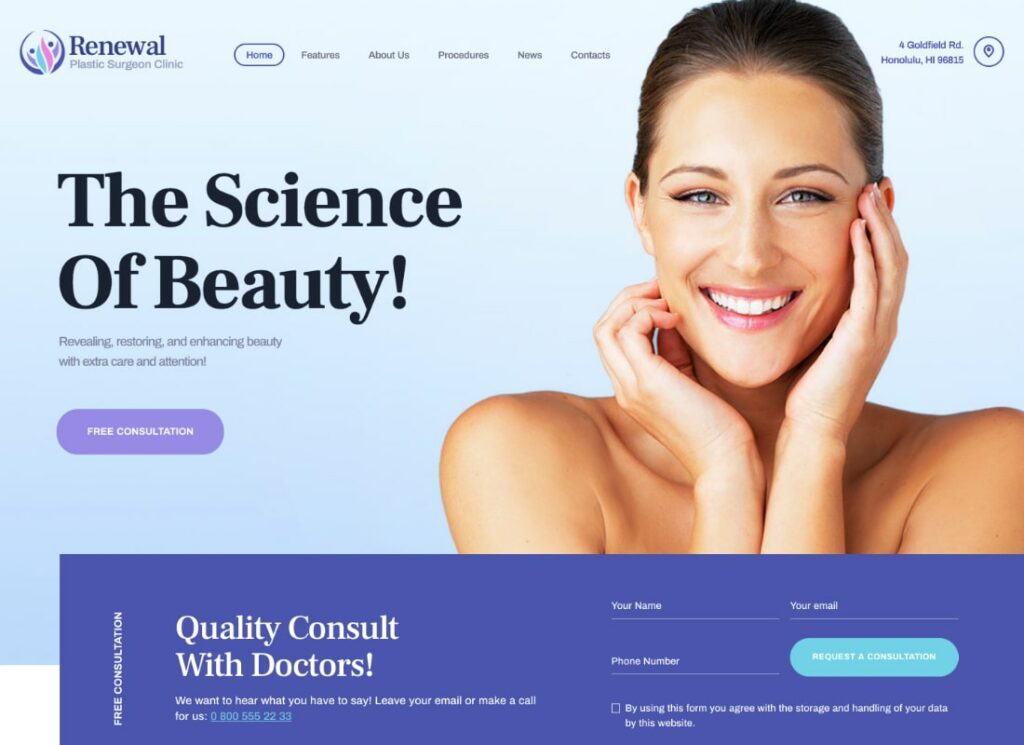 Renewal | Plastic Surgery Clinic Medical WordPress Theme