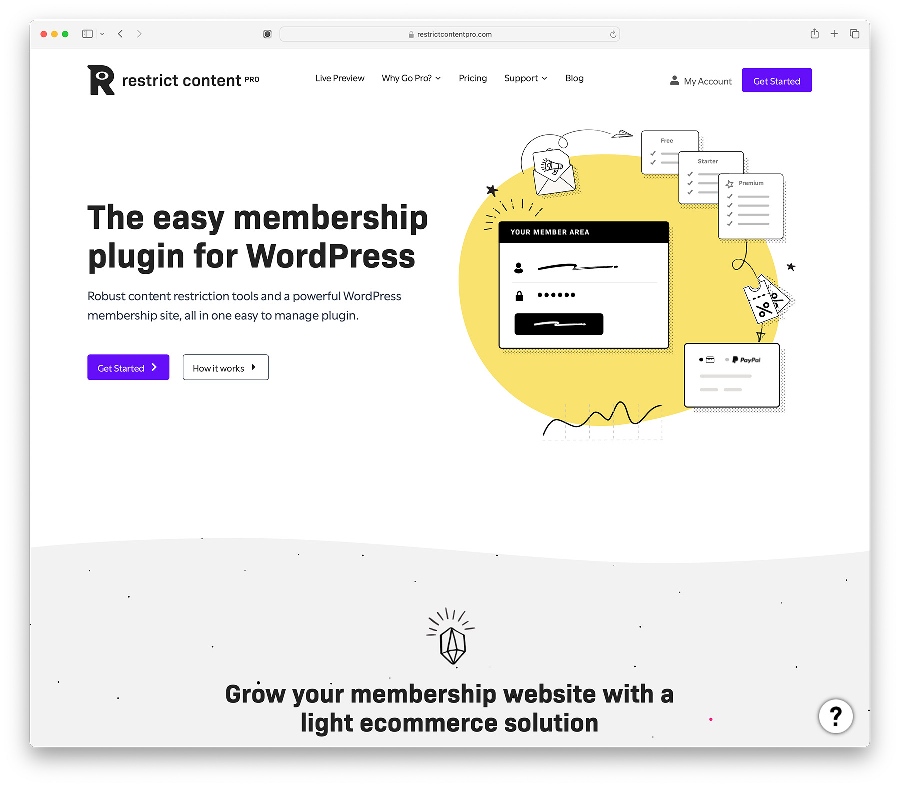Restrict Content Pro plugin for WordPress 