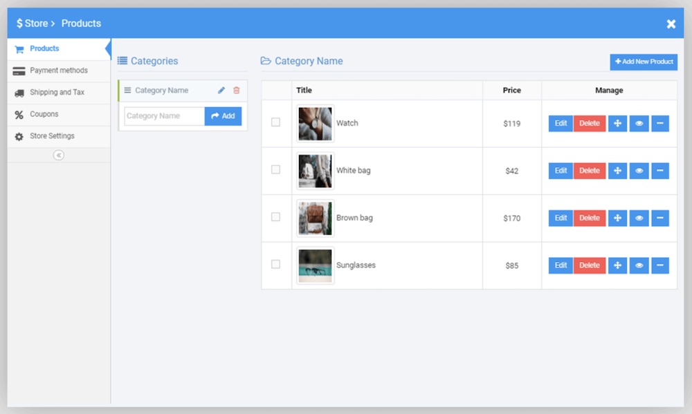 Site123 ecommerce functionality