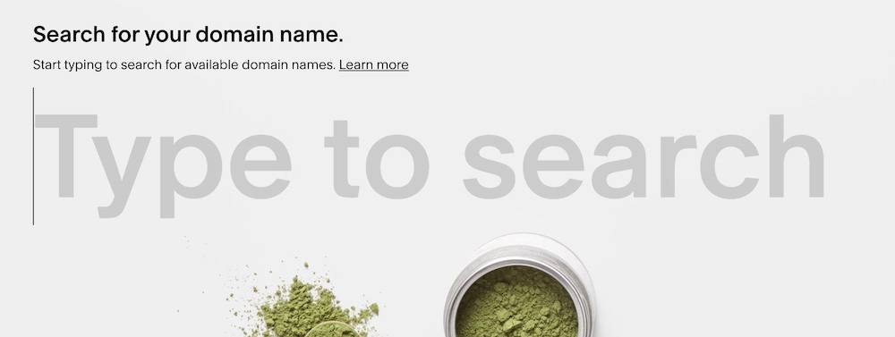Squarespace domain search and suggestions