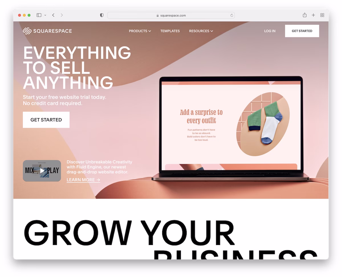 squarespace page builder