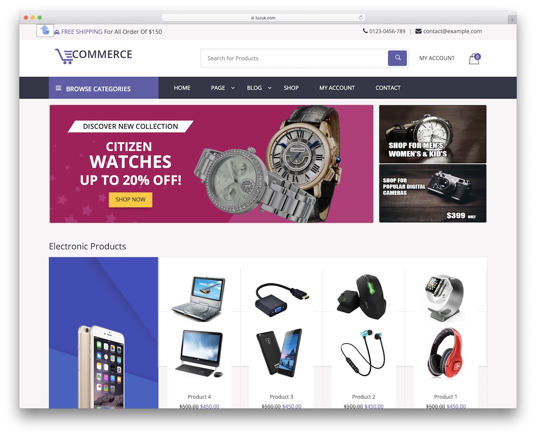 supermarket ecommerce free wordpress theme