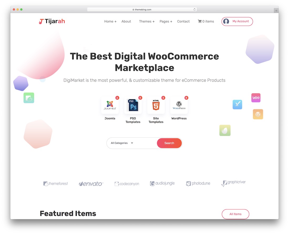 tijarah marketplace wordpress theme