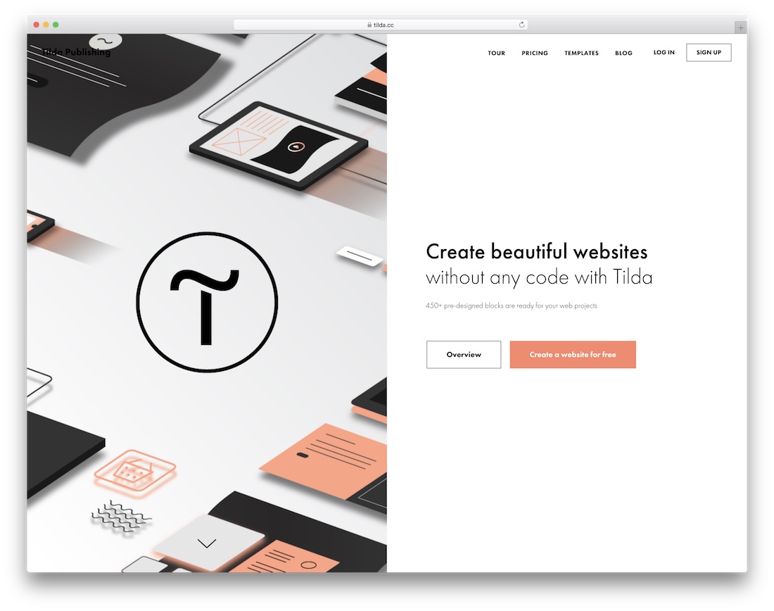 tilda website builder for construction company