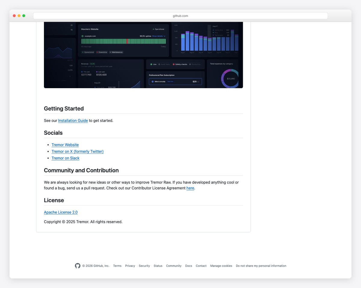 Tremor - Free React Dashboard Component Library for Tailwind CSS