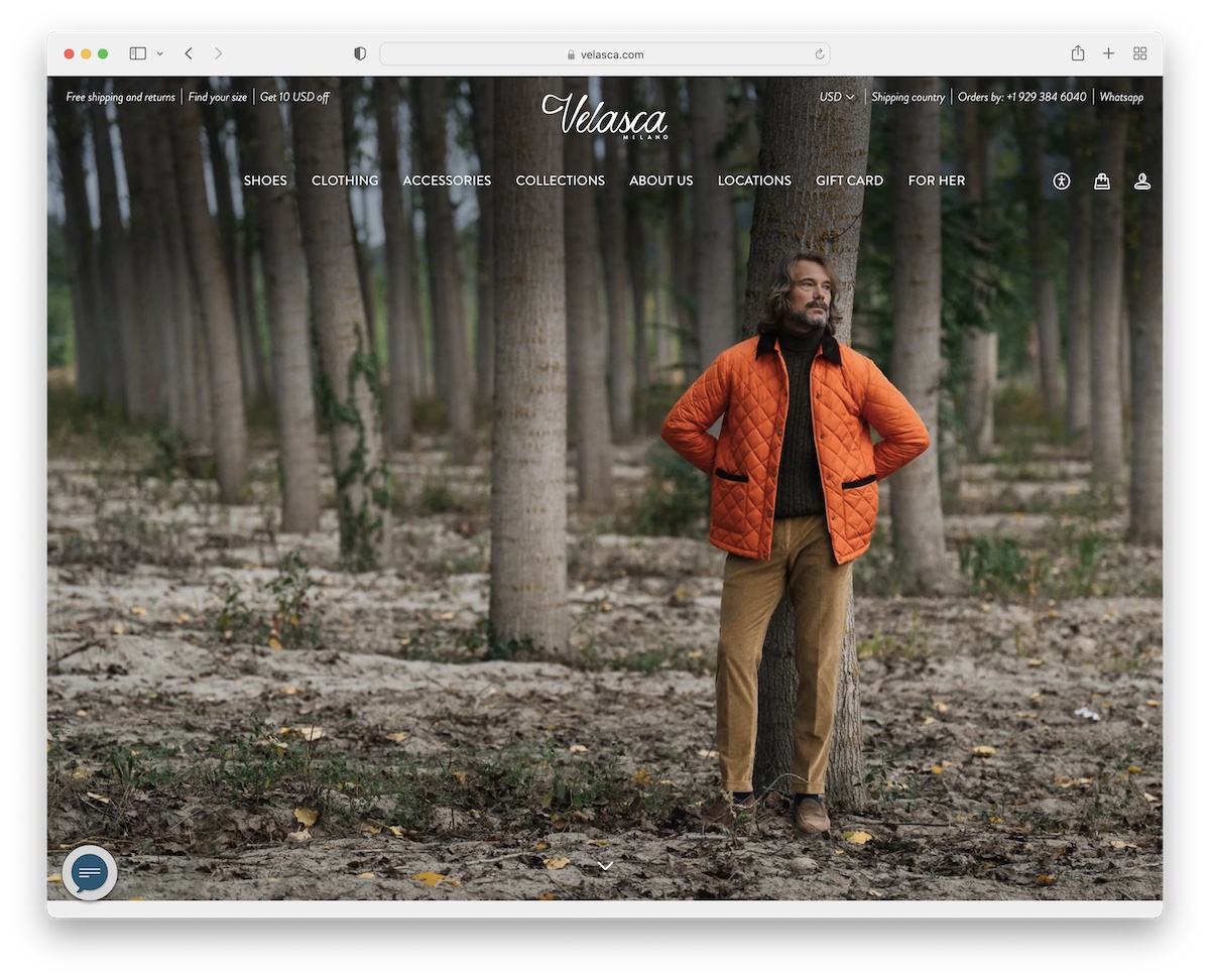 velasca shoe website example