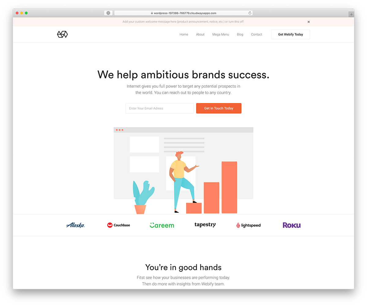 webify - minimal landing page theme