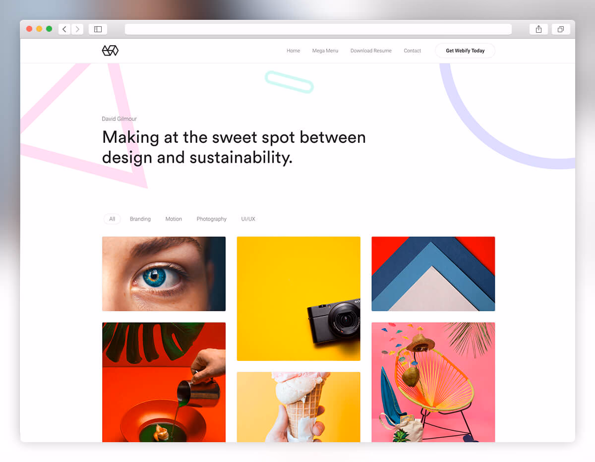 Portfolio WordPress theme