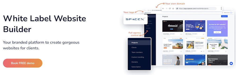 Weblium - white label drag and drop website builder
