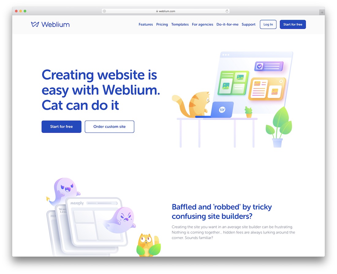 weblium website builder for construction company