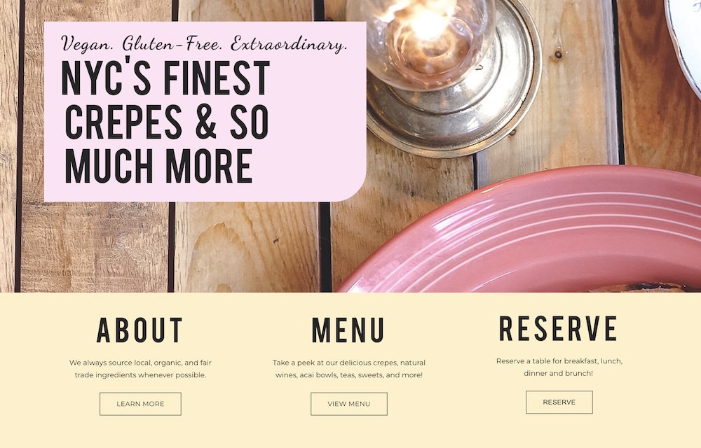 Weebly pre-designed templates