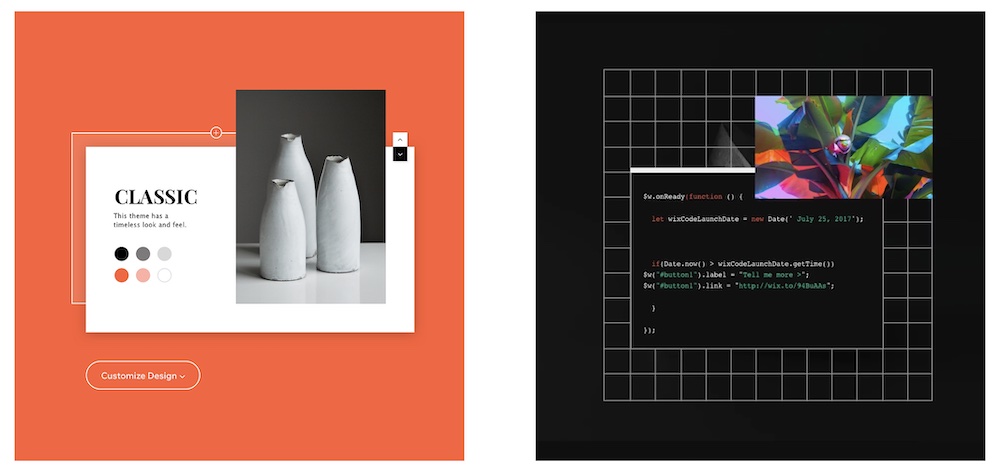 Wix content and code editor