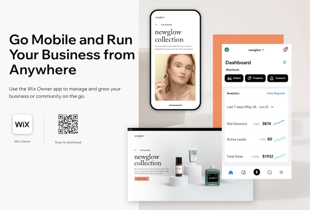 Wix mobile optimisation and mobile stats app
