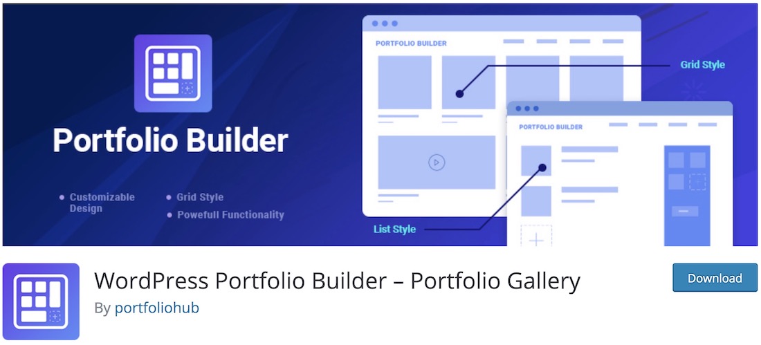 wordpress portfolio builder free plugin