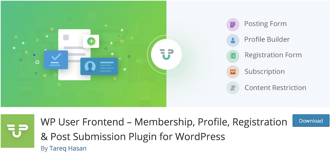 wp user frontend free custom registration form plugin