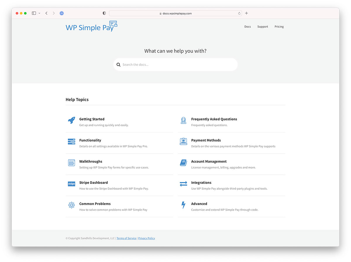 WP Simple Pay plugin kb